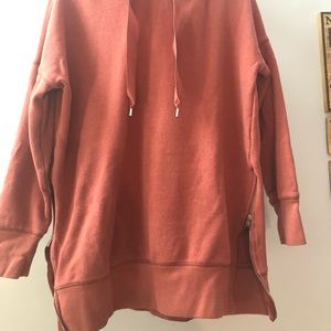 Aerie Hooded Pullover with Zipper Accents
